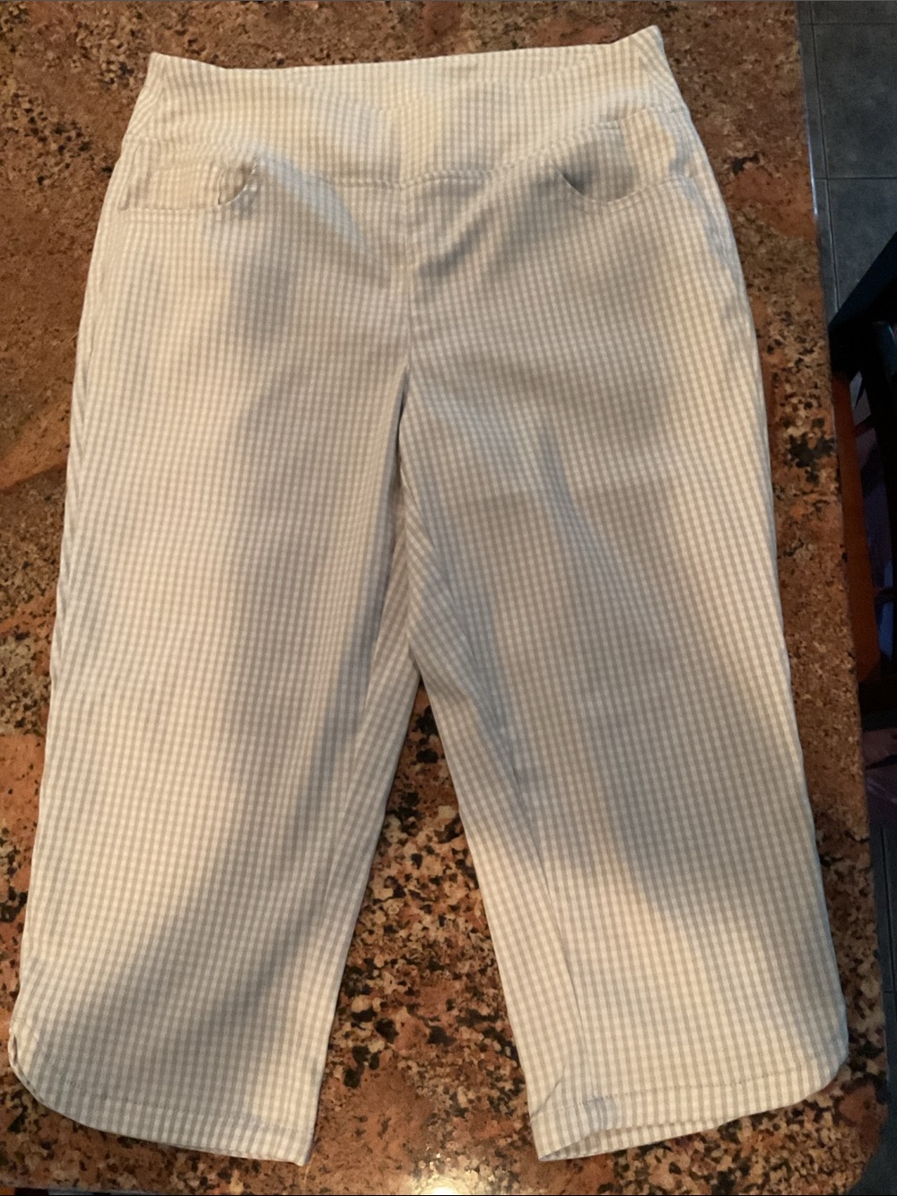 Belle by Kim Gravel Gingham Capri Pant